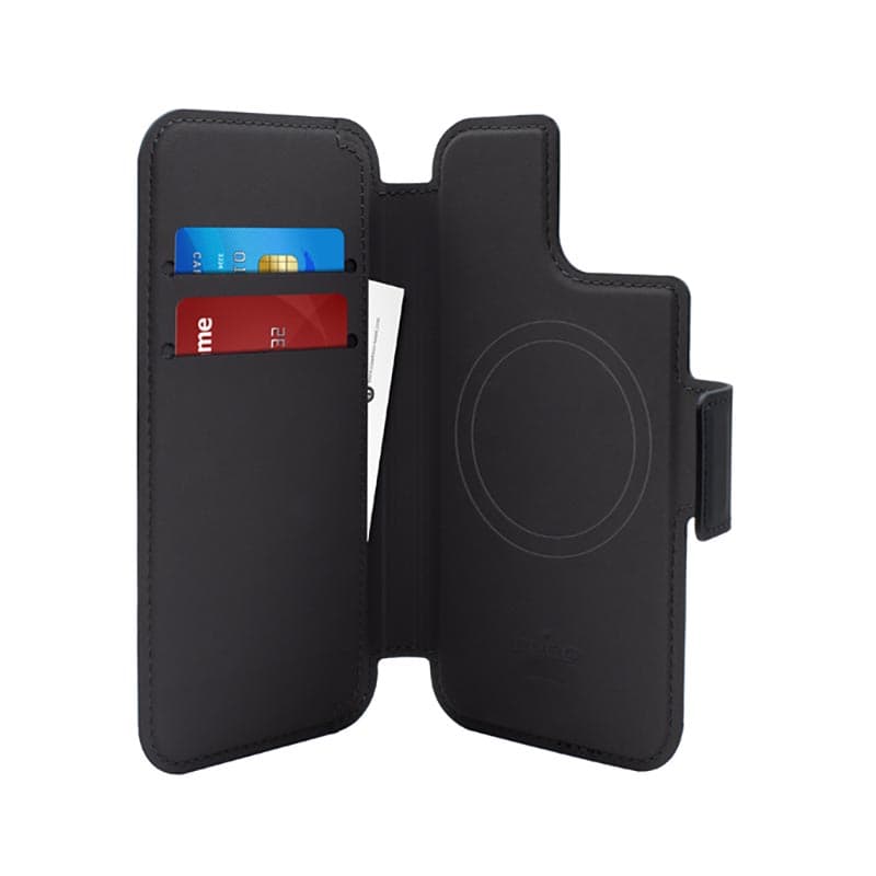 PURO Folio MagSafe Case - Case 2in1 for iPhone 15 Plus / 14 Plus / 12 Pro Max (Black) 1