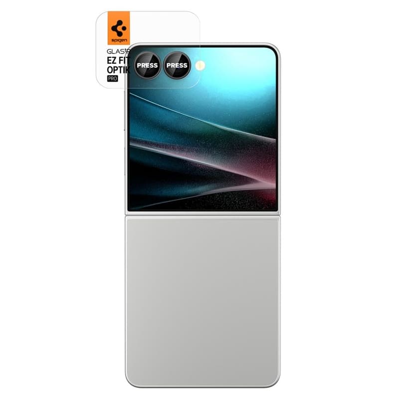 Spigen Optik Pro HD GLAS.TR EZ Fit Camera Protector 2-Pack - Lens Protector for Samsung Galaxy Z Flip 7 (Black) 2
