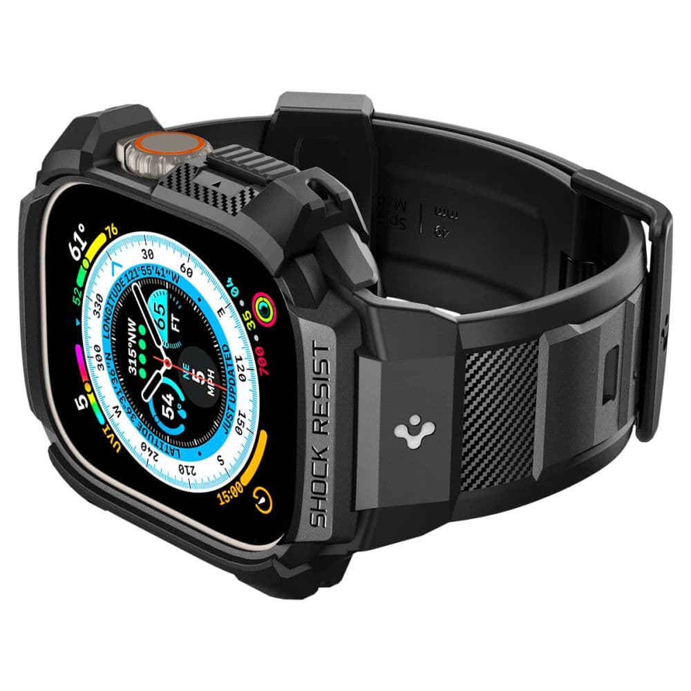 Spigen Rugged Armor Pro Case – Band with case for Apple Watch Ultra 49 mm (Black) 8