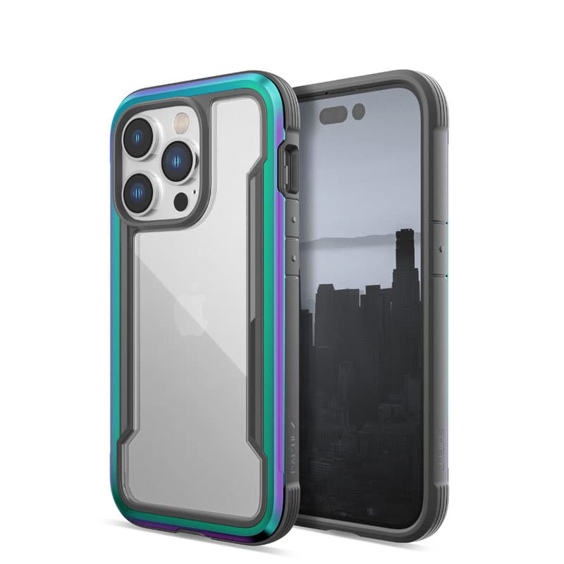 X-Doria Raptic Shield - Aluminum Case for iPhone 14 Pro (Drop-Tested 3m) (Iridescent) 5