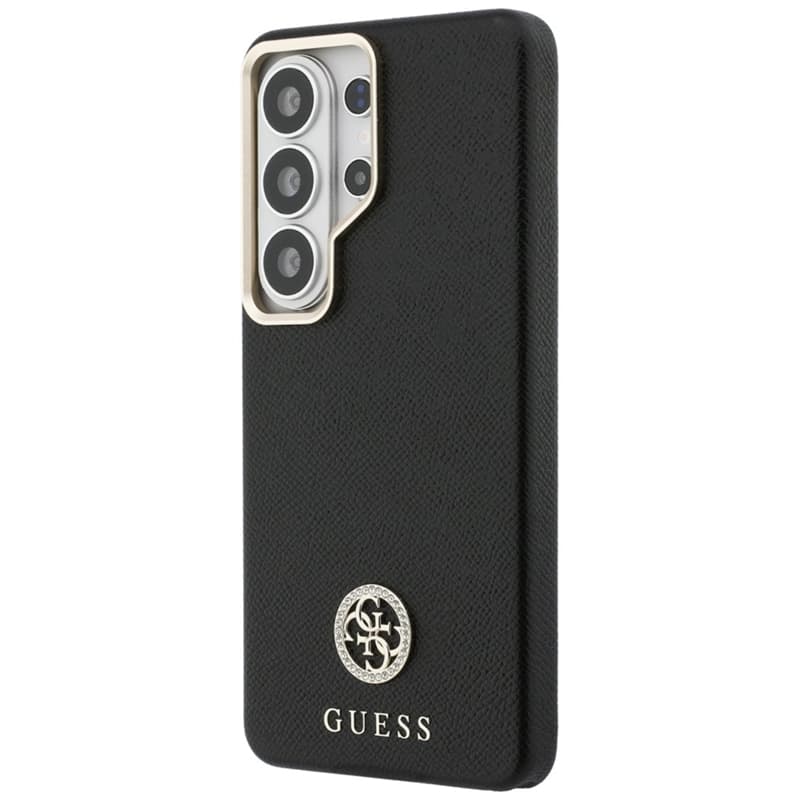Guess Rhinestone Round Logo MagSafe - Samsung Galaxy S26 Ultra Case (Black) 2