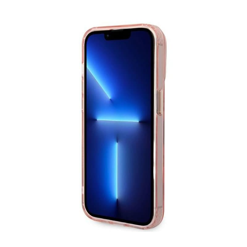 Guess Gold Outline Translucent MagSafe - Case for iPhone 14 Pro (Pink) 5