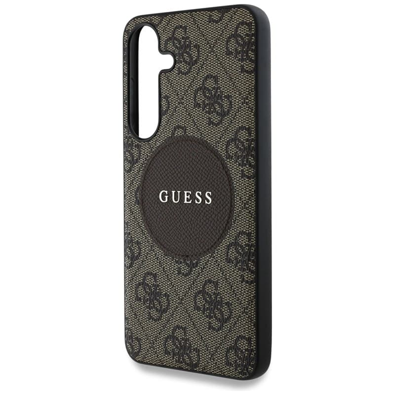 Guess 4G Round Patch Classic Logo MagSafe - Case for Samsung Galaxy S25 (brown) 6