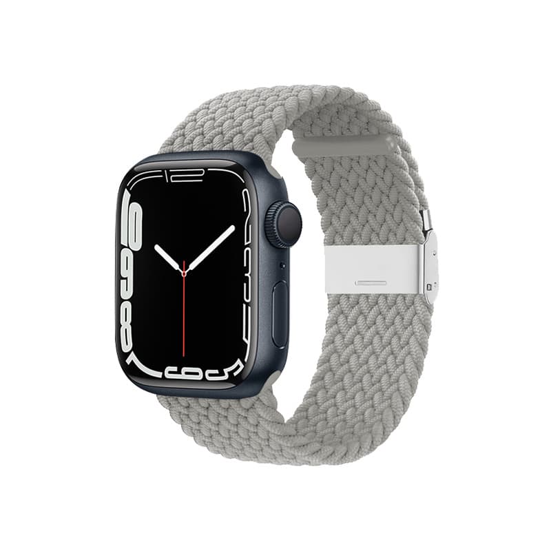 Crong Wave Band – Braided Apple Watch Band 44/45/46/49mm (Light Gray) 4