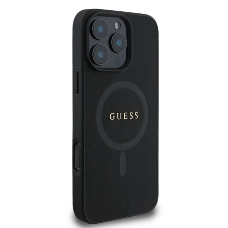 Guess Saffiano Classic Logo MagSafe - Case for iPhone 16 Pro (black) 2