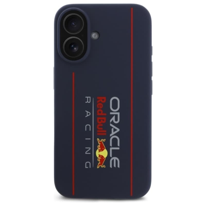 Red Bull Silicone Vertical Logo MagSafe - iPhone 16 Case (Navy Blue) 3