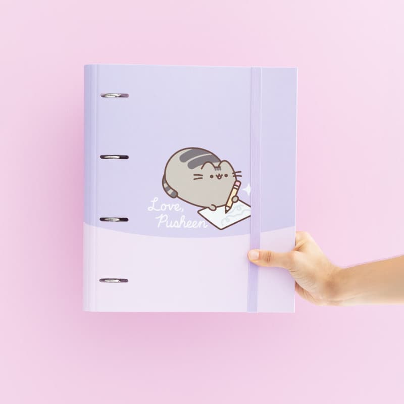 Pusheen - A4 binder from the Moments collection (4 rings, elastic band) 7