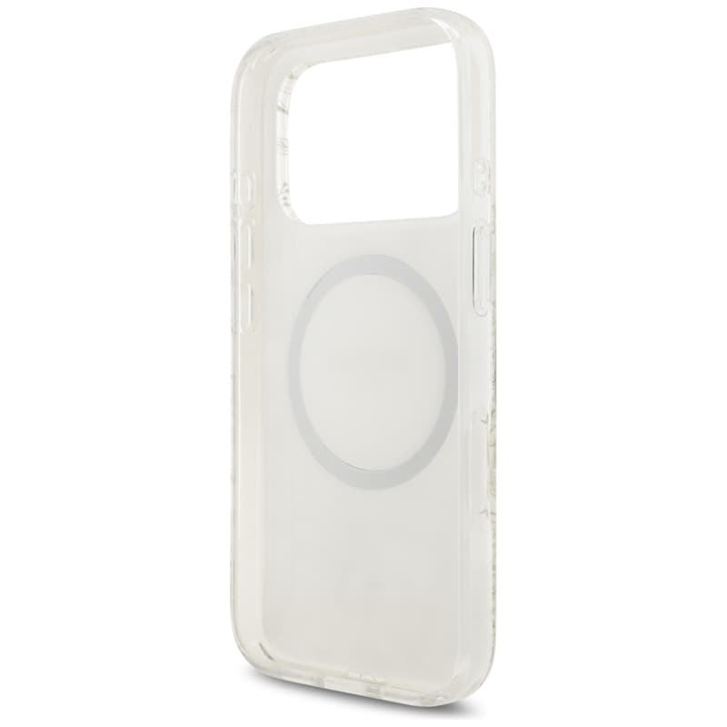 Guess IML Flowers Electro Pearl Strap MagSafe - Case iPhone 17 Pro (white) 7