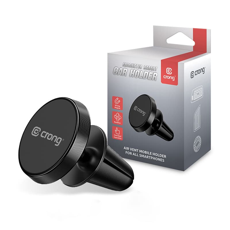 Crong Magnetic Smart Car Holder – Magnetic car phone holder (black) 2