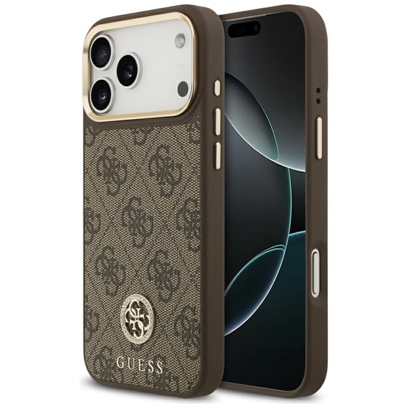 Guess 4G Strass Logo MagSafe - Case iPhone 17 Pro Max (Brown) 1