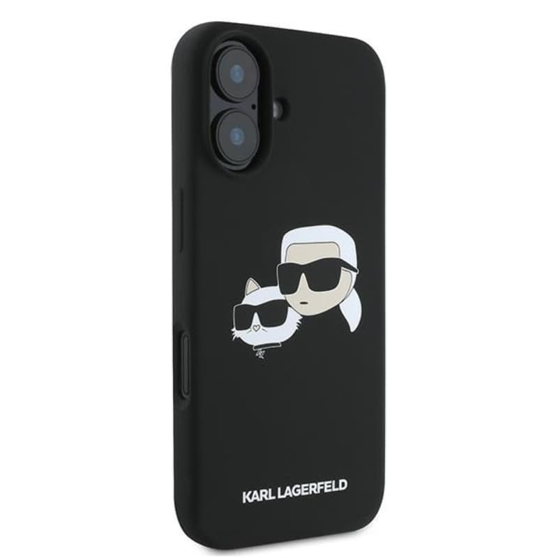 Karl Lagerfeld Silicone Double Heads Print MagSafe - Case iPhone 16 Plus (black) 4