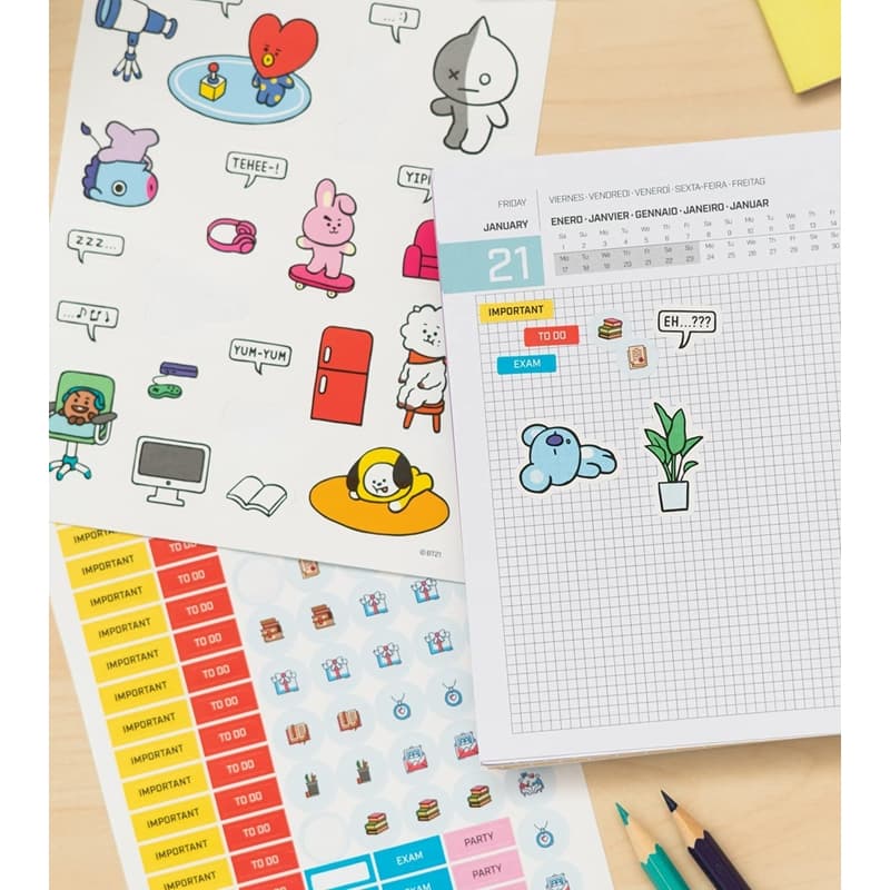 BT21 - Calendar for the school year 2021/2022 (blue) 7