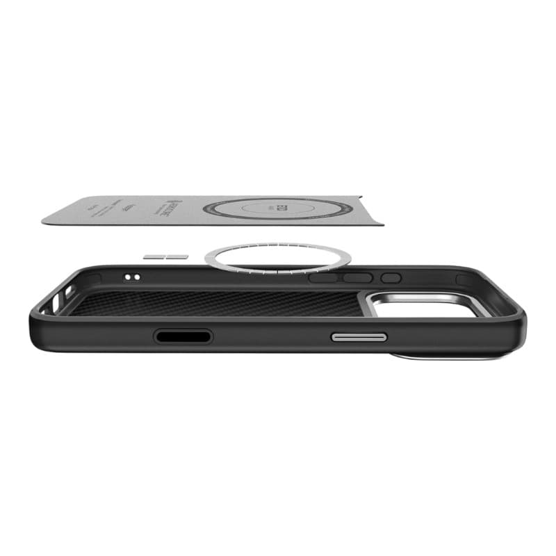 Spigen Enzo Aramid T Mag MagSafe - Case for iPhone 17 Pro Max (Black/Silver) 7