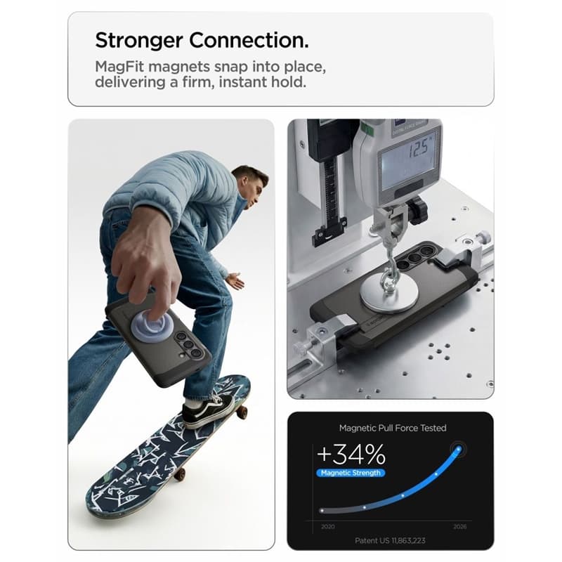 Spigen Tough Armor MagSafe - Case for Samsung Galaxy S26 (Gunmetal) 8