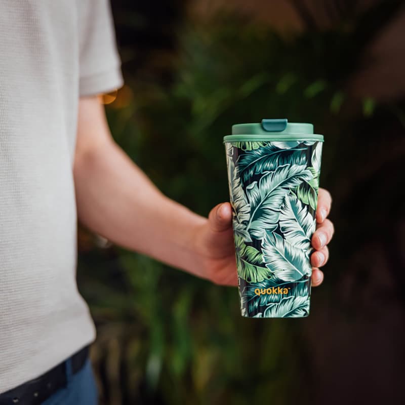 Quokka Vaso Cafe Double Walled - Double Walled Mug 450 ml (Jungle) 2