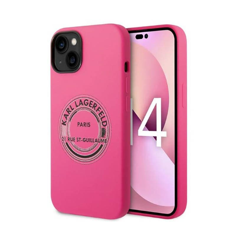Karl Lagerfeld Silicone RSG - Case for iPhone 14 Plus (Pink) 1