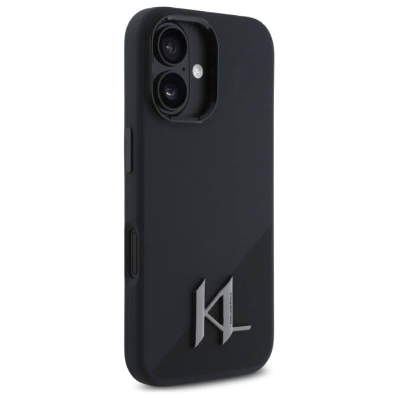 Karl Lagerfeld Silicone Shadow Metal Initial MagSafe - Case for iPhone 16 (black) 4