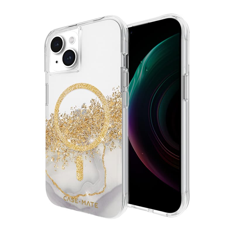 Case-Mate Karat MagSafe - Case for iPhone 15 / iPhone 14 / iPhone 13 decorated with gold (Marble) 5
