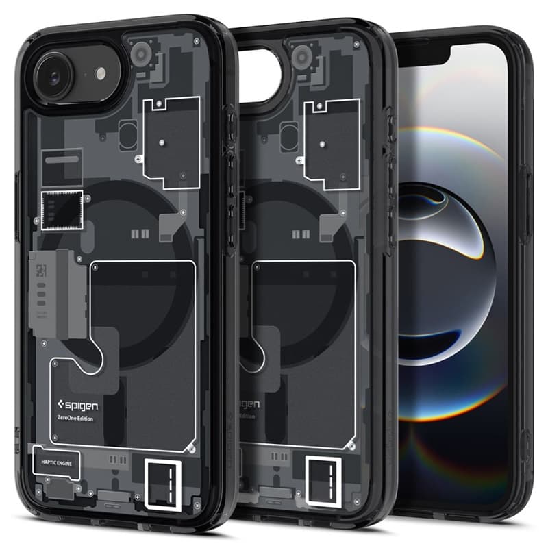 Spigen Ultra Hybrid Mag MagSafe - Case for iPhone 17e / 16e (Zero One Black)