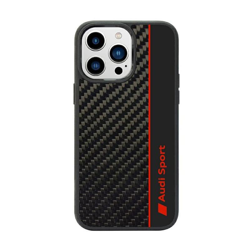 Audi Carbon Fiber Stripe - Case for iPhone 14 Pro (Black) 1