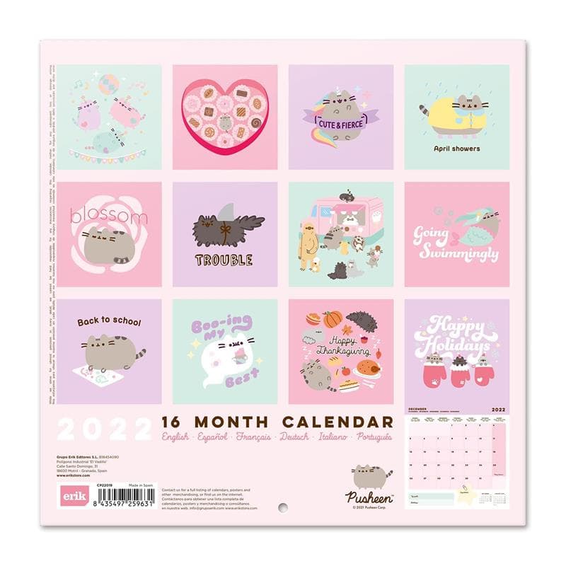 Pusheen - 2022 Wall Calendar from the Foodie Collection 30 x 30 cm 2