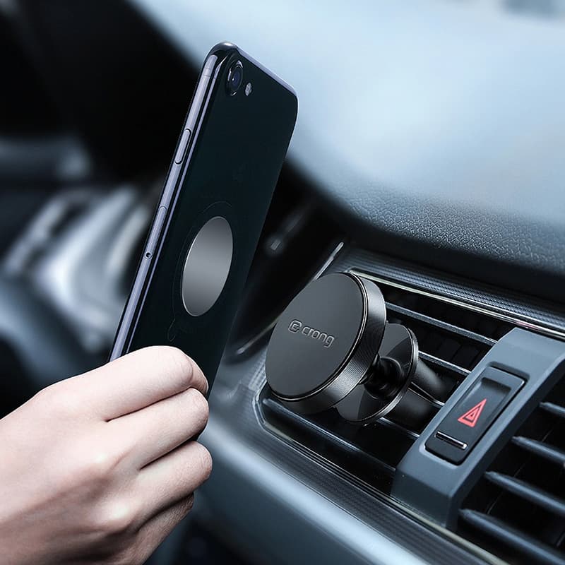 Crong Magnetic Smart Car Holder – Magnetic car phone holder (black) 3