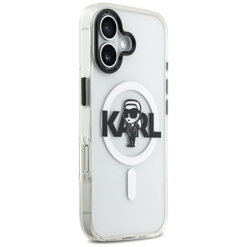 Karl Lagerfeld IML Karl Sketch Logo MagSafe - Case iPhone 17 (Clear) 4