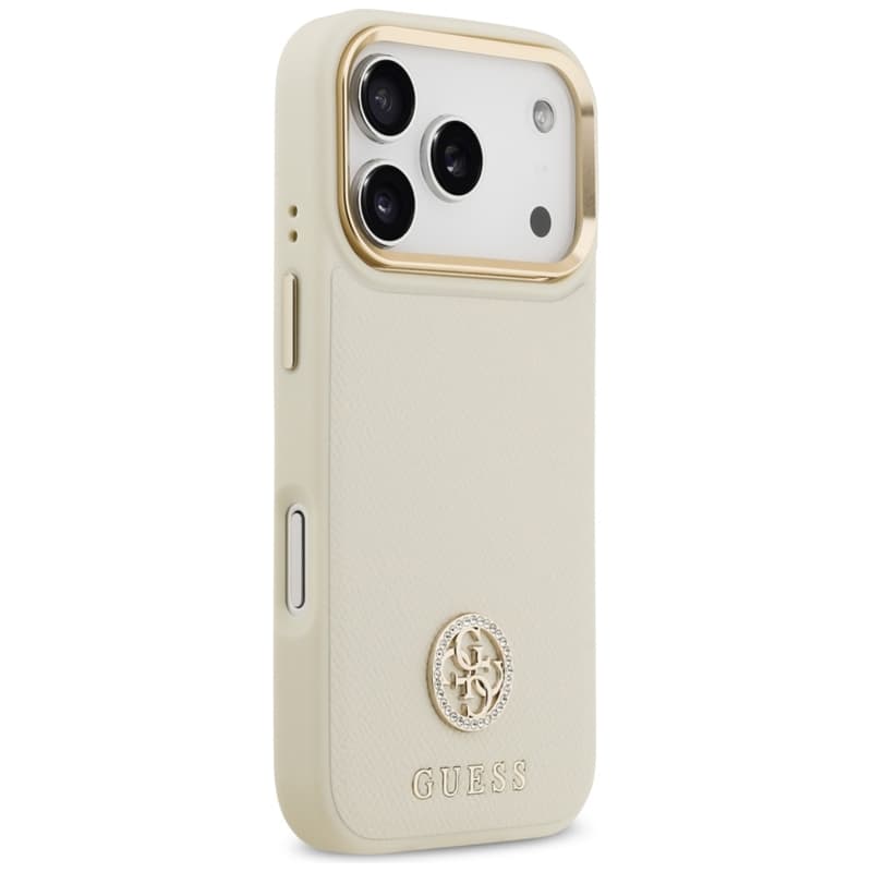 Guess Grained Strass Logo MagSafe - Case iPhone 17 Pro (beige) 4