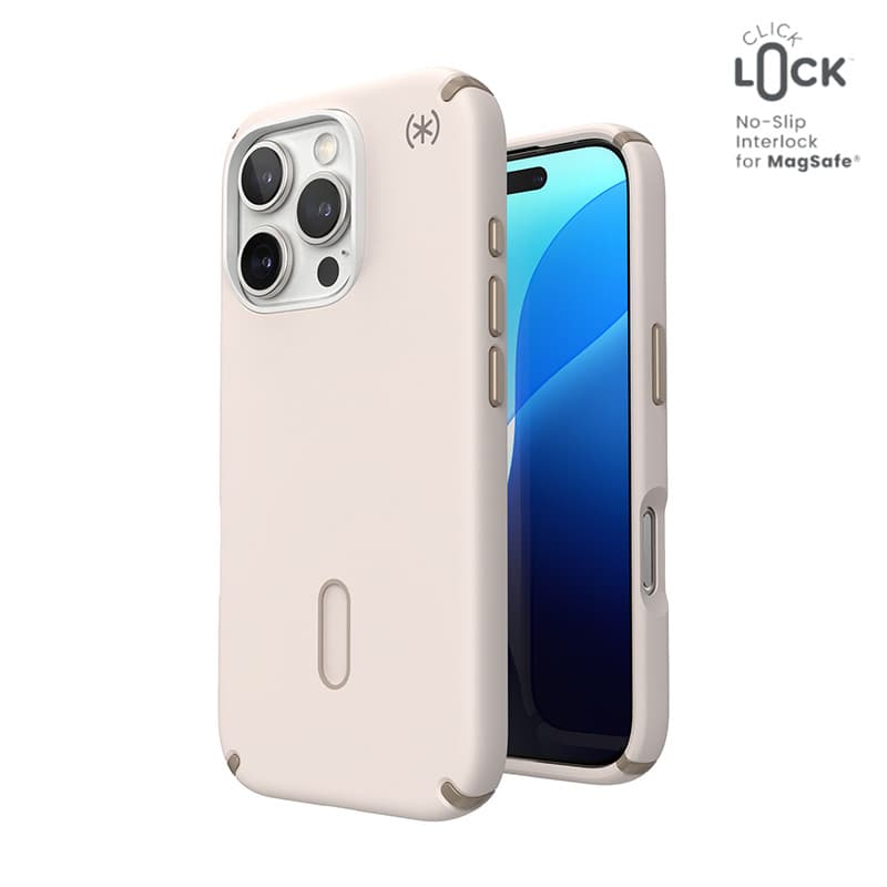 Speck Presidio2 Pro ClickLock & MagSafe - iPhone 16 Pro Case (Bleached Bone / Heirloom Gold / Hazel Brown) 1
