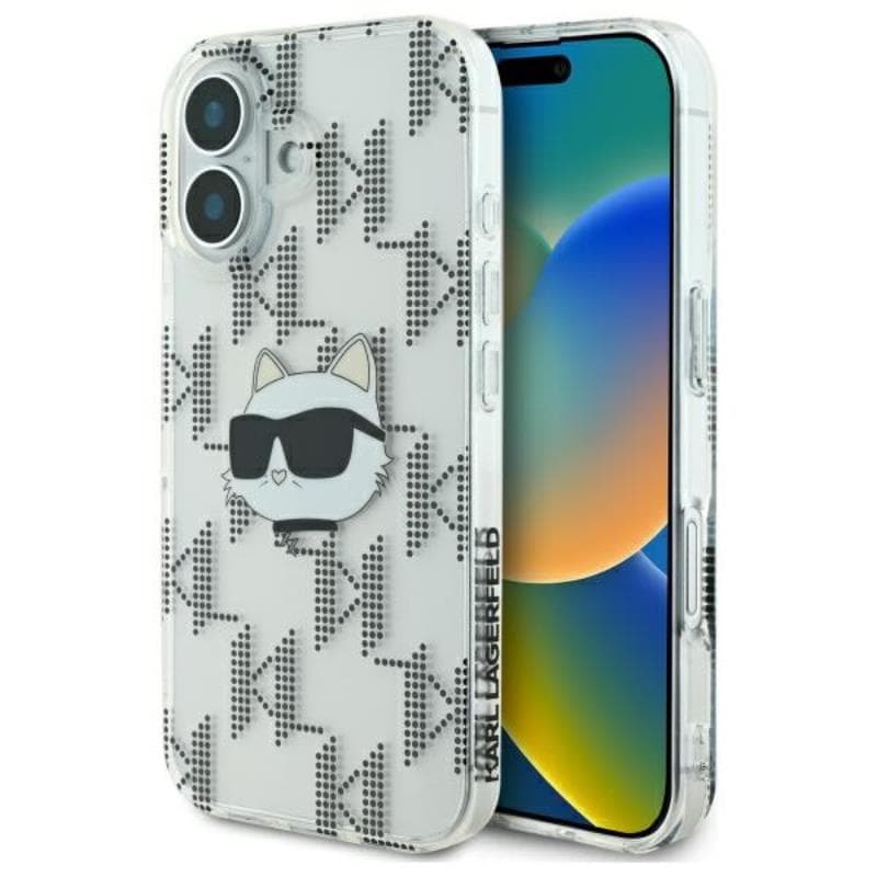 Karl Lagerfeld IML Choupette Head Electroplated - Case for iPhone 16 (transparent)