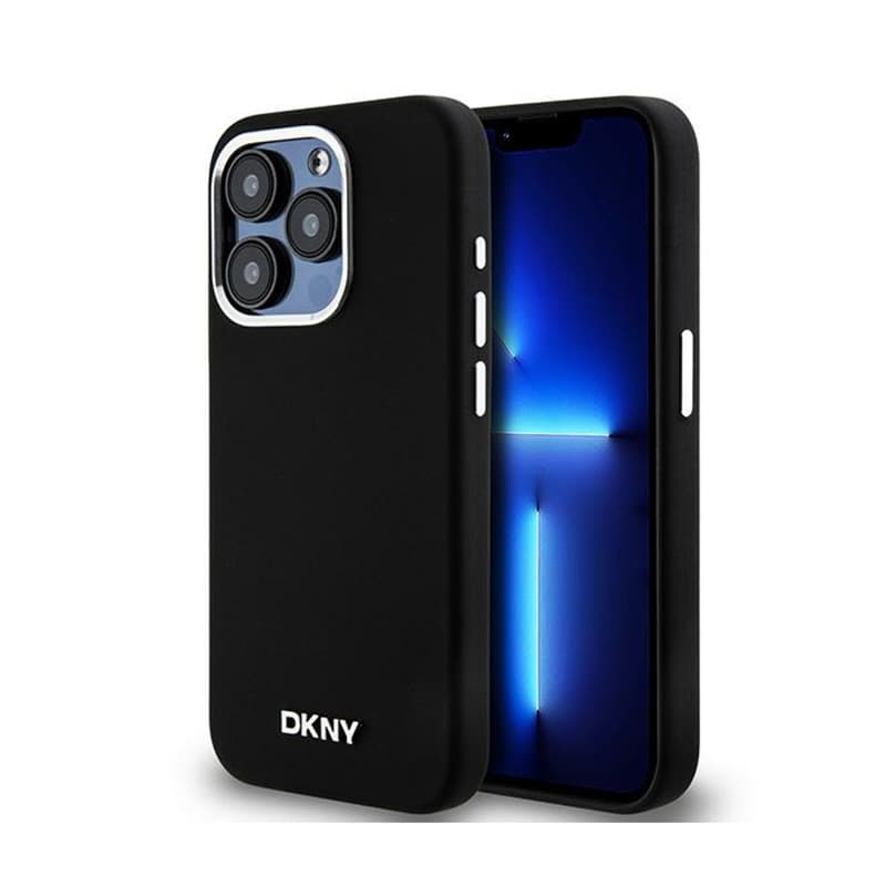 DKNY Liquid Silicone Small Metal Logo MagSafe - Case for iPhone 15 Pro (black) 1
