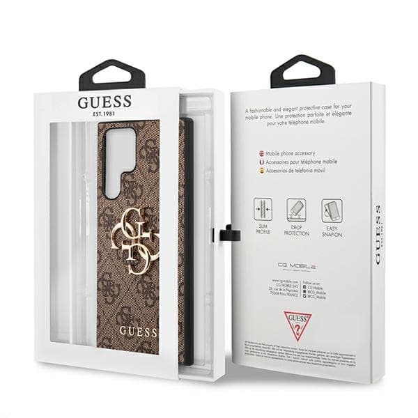 Guess 4G Big Metal Logo - Sasmung Galaxy S22 Ultra (Brown) 8
