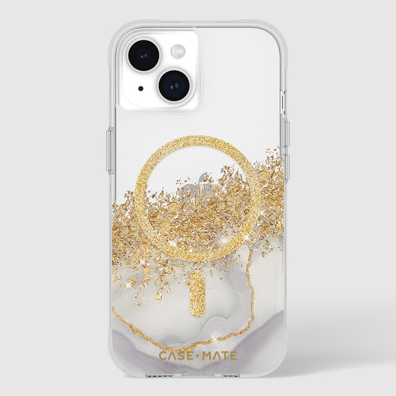 Case-Mate Karat MagSafe - Case for iPhone 15 / iPhone 14 / iPhone 13 decorated with gold (Marble) 6