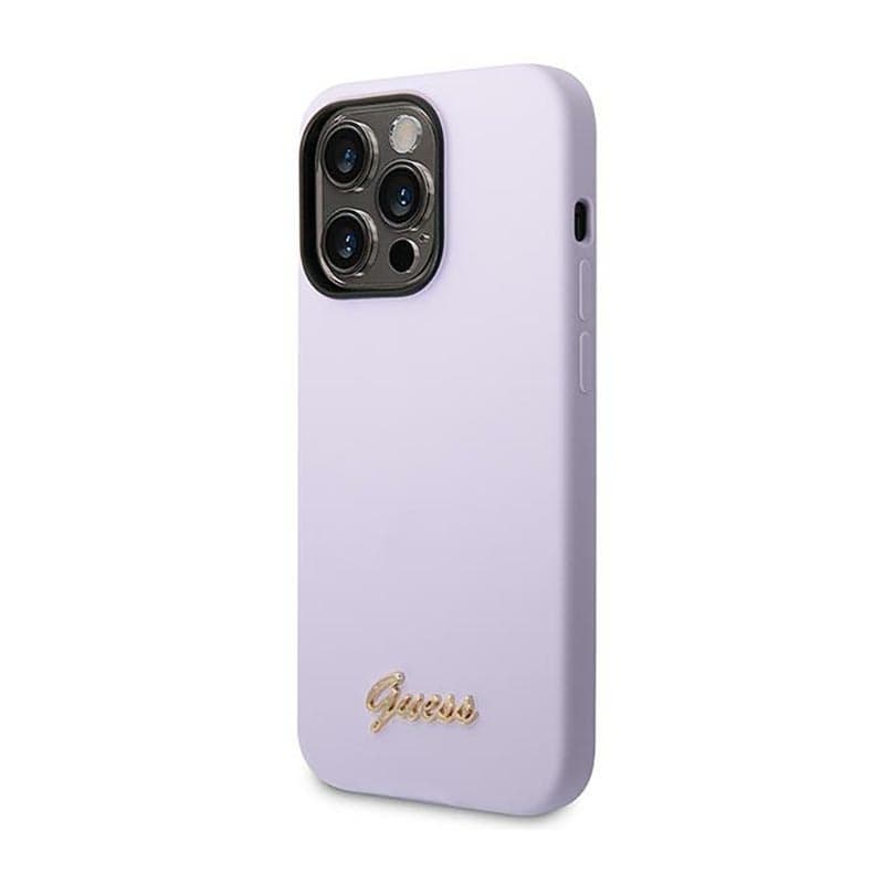 Guess Silicone Vintage - Case for iPhone 14 Pro (Purple) 2