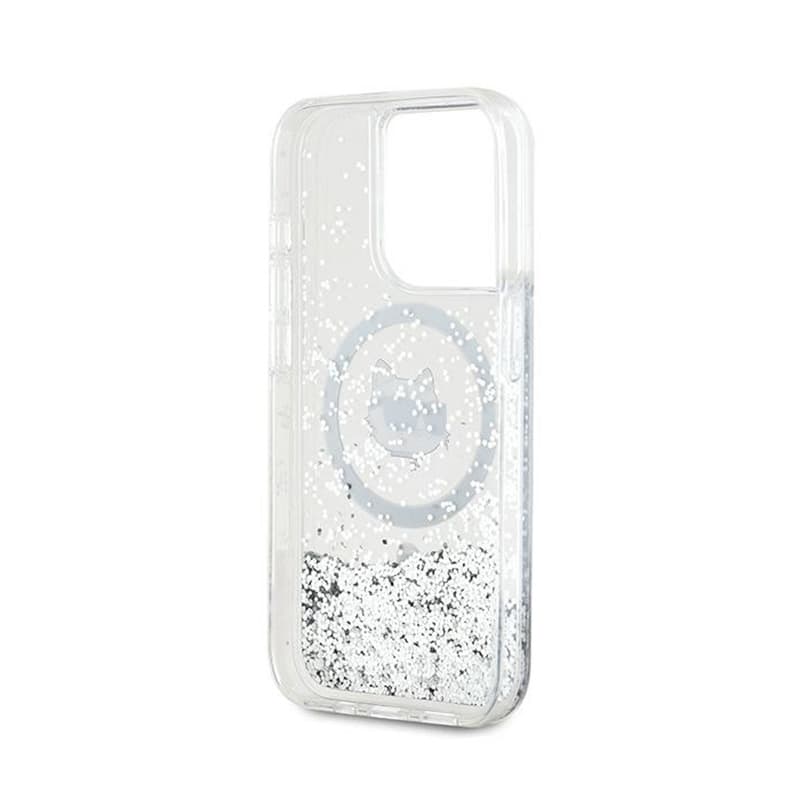 Karl Lagerfeld Liquid Glitter Choupette Head MagSafe - iPhone 13 Pro Case (Transparent) 7