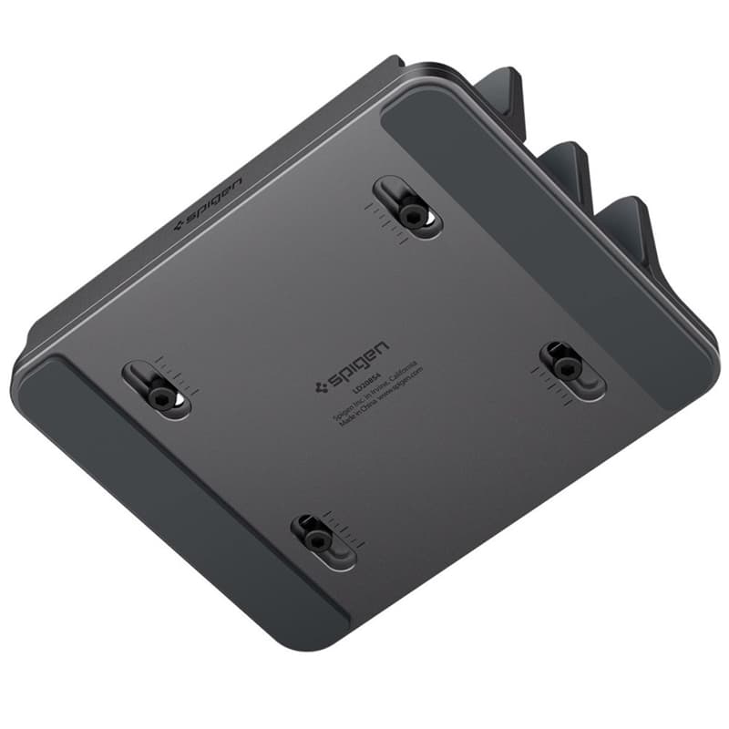 Spigen LD208S4 Vertical Laptop Stand – Aluminum Organizer/Stand for 4 Devices (Space Gray) 3