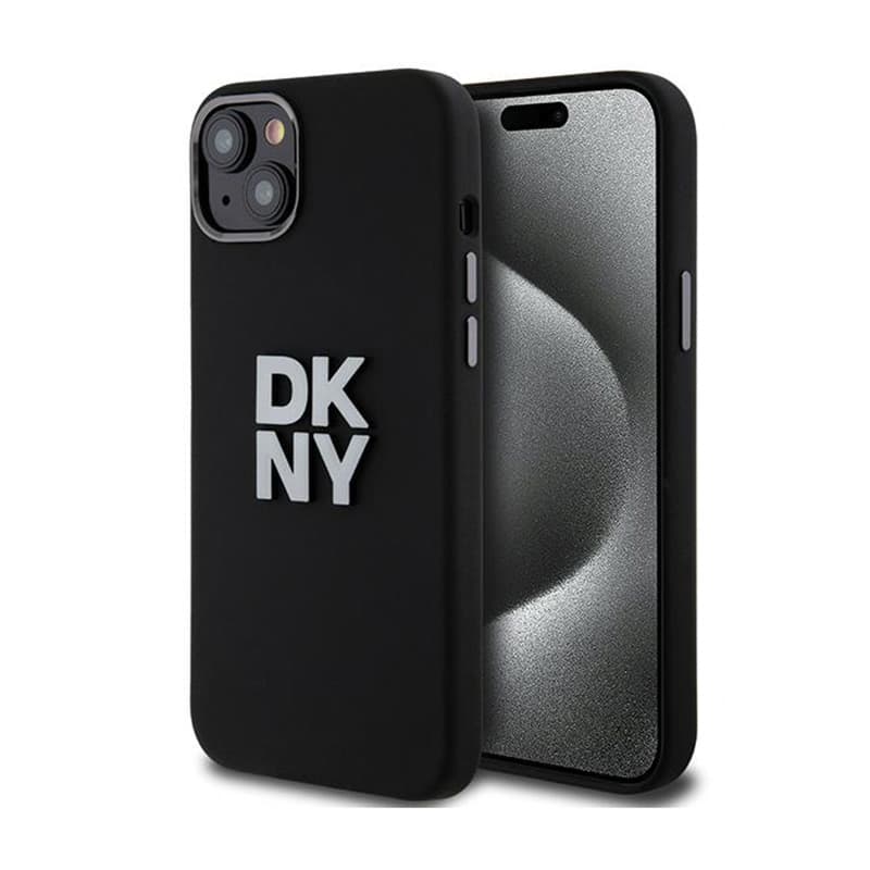DKNY Liquid Silicone Metal Logo - Case for iPhone 15 / 14 / 13 (black) 1