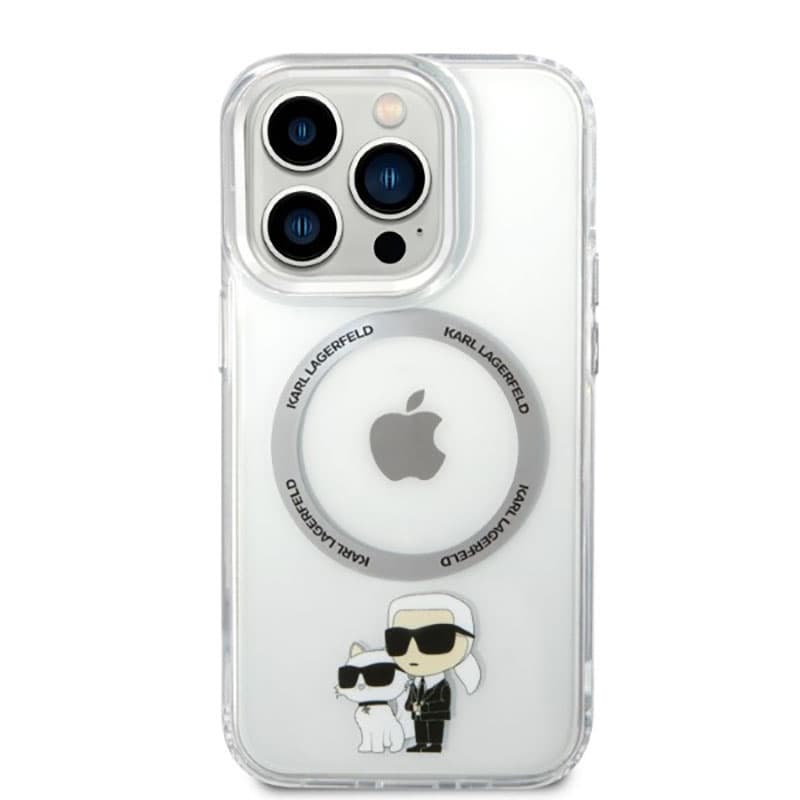 Karl Lagerfeld IML NFT Karl & Choupette MagSafe - Case for iPhone 14 Pro (Clear) 3