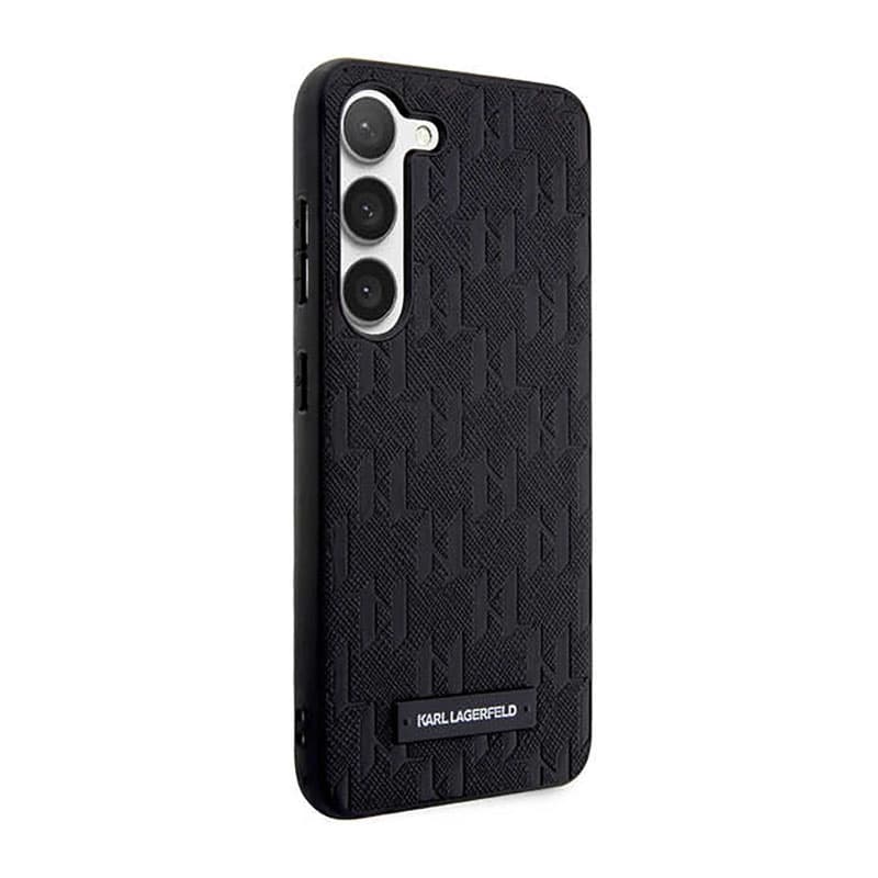 Karl Lagerfeld Saffiano Monogram Metal Logo - Case for Samsung Galaxy S23 (Black) 4