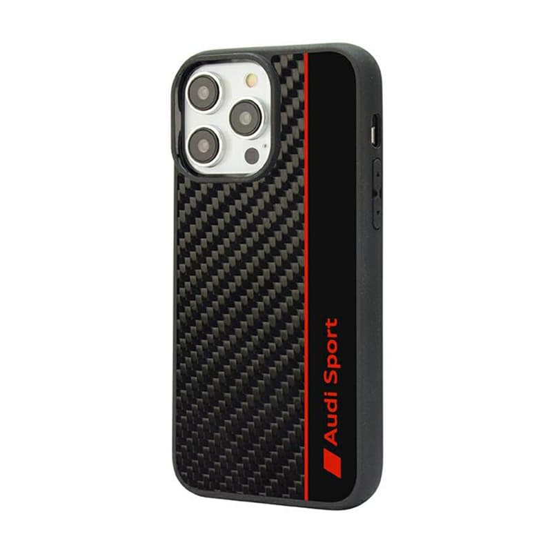 Audi Carbon Fiber Stripe - Case for iPhone 14 Pro (Black) 2