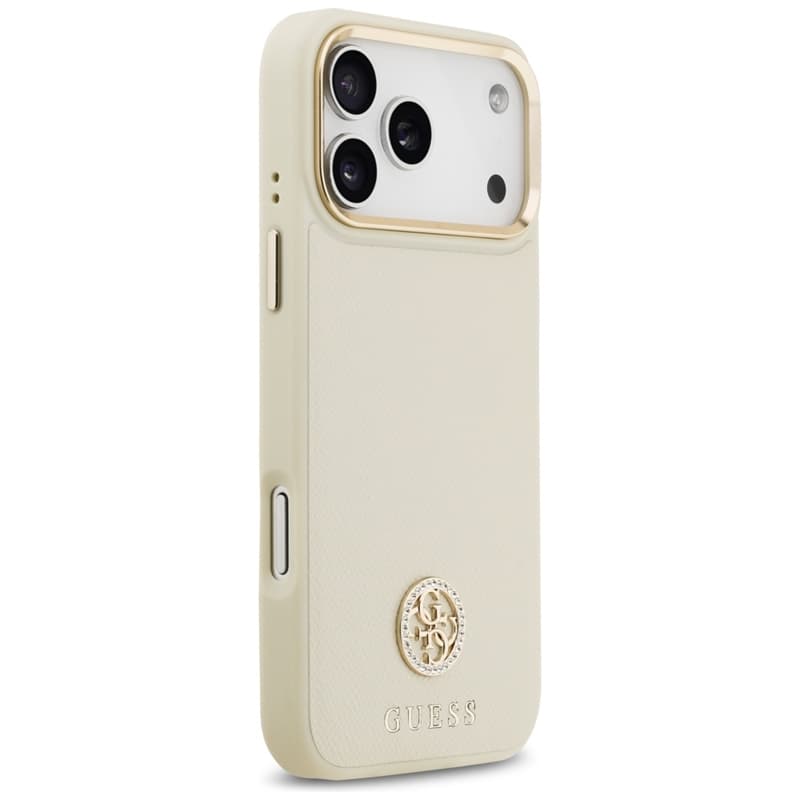 Guess Grained Strass Logo MagSafe - Case iPhone 17 Pro Max (beige) 4