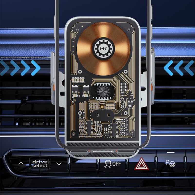 WEKOME WP-U204 Vanguard Series - Auto car holder with wireless charging 15W (Black) 7