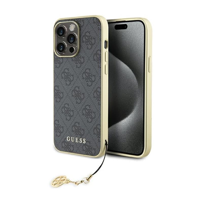 Guess 4G Charms Collection - Case for iPhone 15 Pro Max (grey) 1