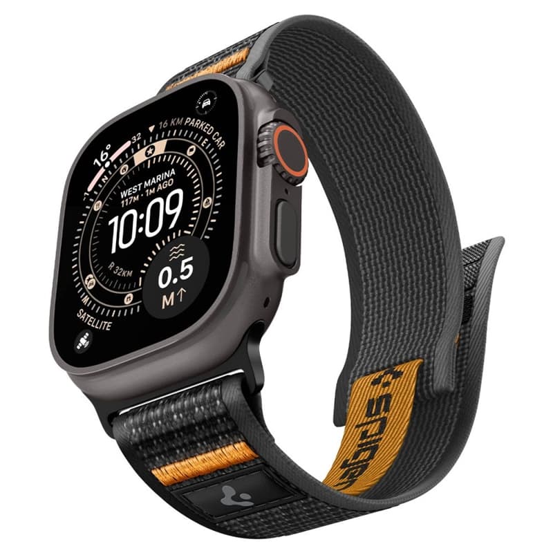 Spigen Athlex Air 2 - Apple Watch Strap 44/45/46/49 mm (Active Black / Orange) 6