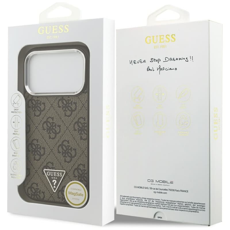Guess 4G Triangle Logo MagSafe - Case iPhone 17 Pro (brown) 8