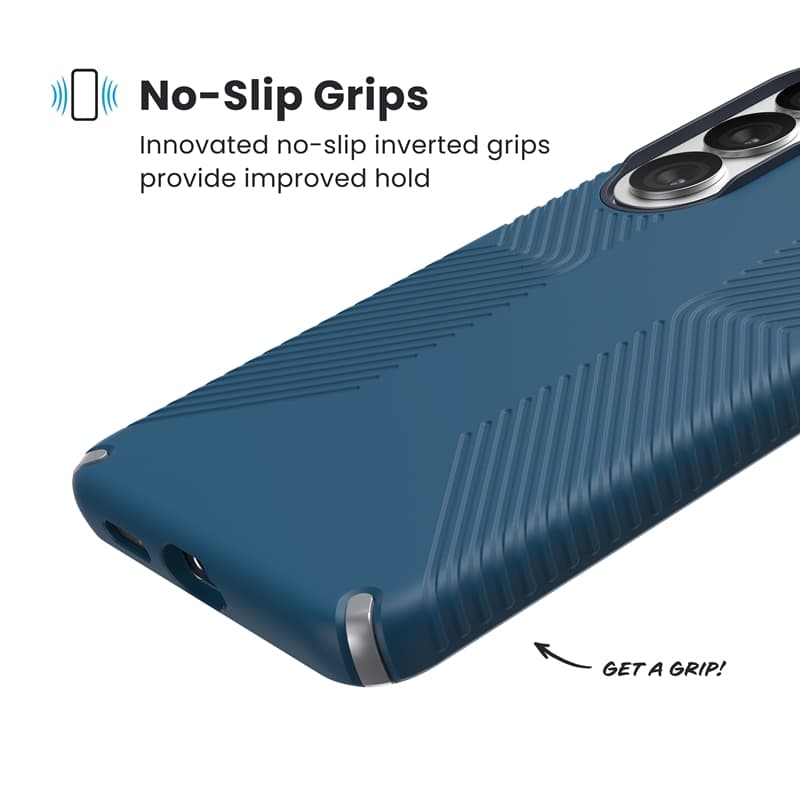 Speck Presidio2 Grip Magnet - Samsung Galaxy S26 MagSafe Case (Deep Sea/Silver Metallic/Spell Blue) 3
