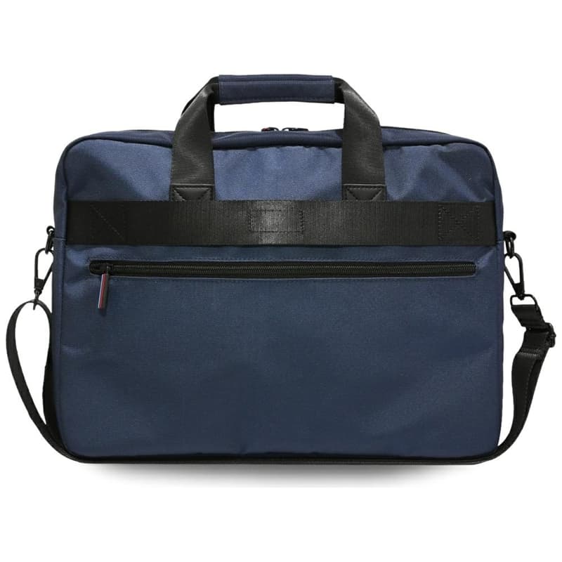 BMW Nylon Pockets & Metal Logo - 16" Notebook Bag (Navy Blue) 3