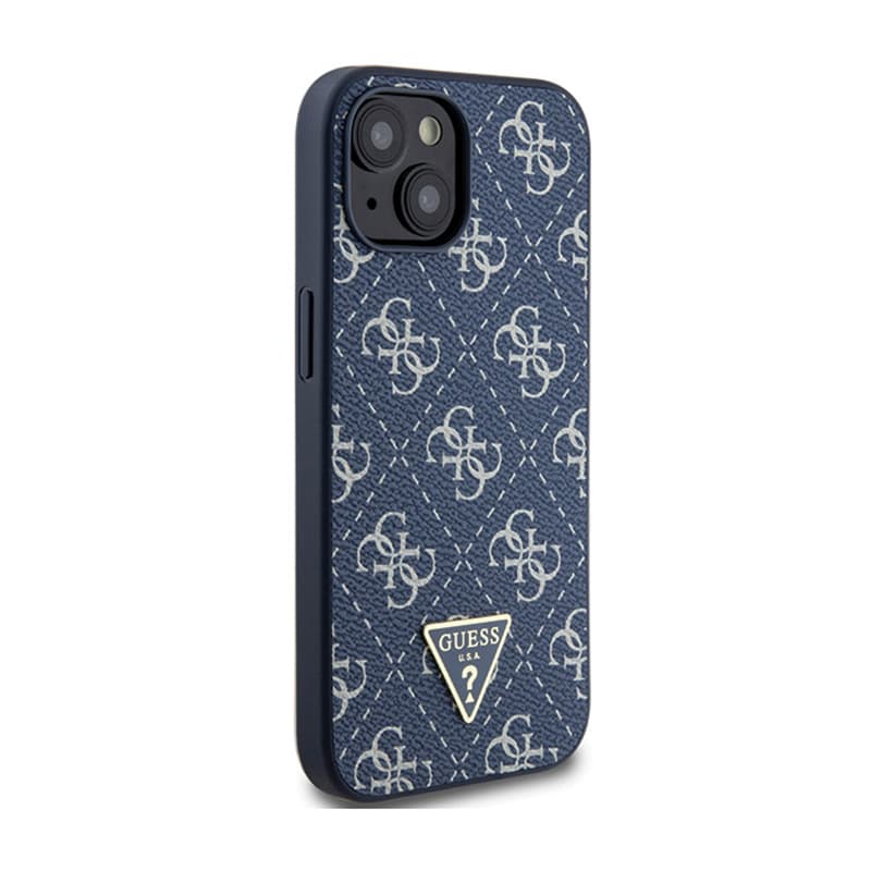 Guess 4G Triangle Metal Logo - Case for iPhone 15 Plus (blue) 4