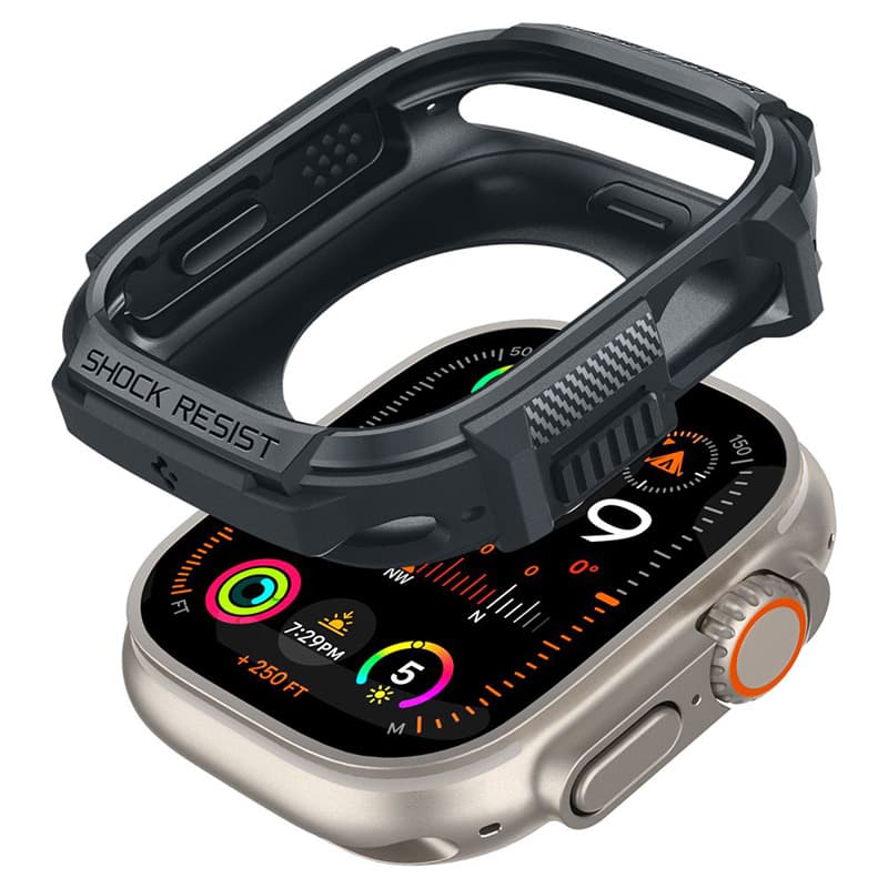 Spigen Rugged Armor - Case for Apple Watch Ultra 1/2 49 mm (Dark Grey) 8