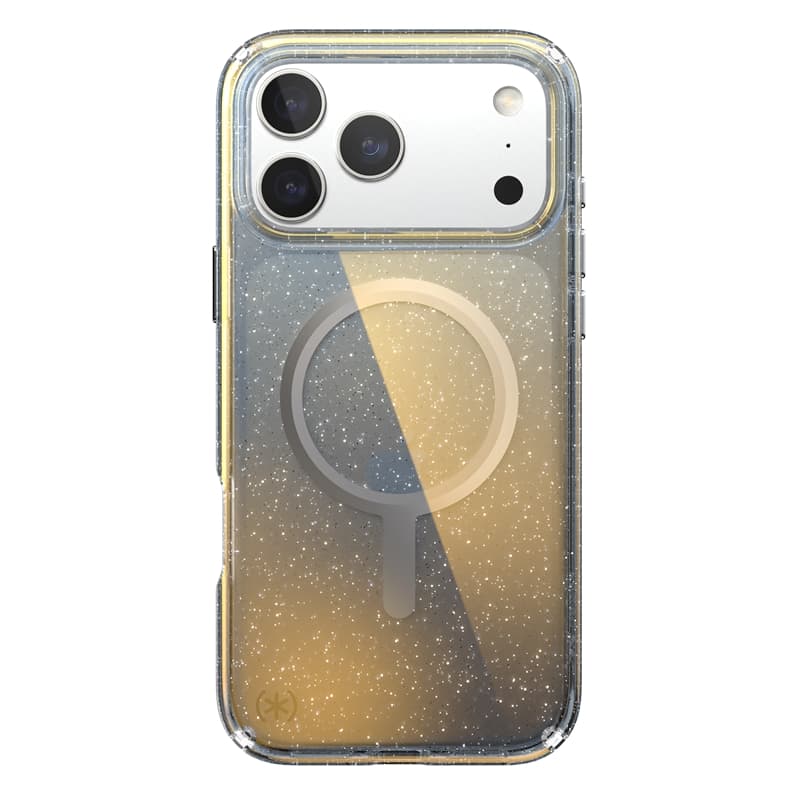 Speck Presidio Lux MagSafe - iPhone 17 Pro Max Case (Hyper Mirror Glitter / Silver Metallic) 8